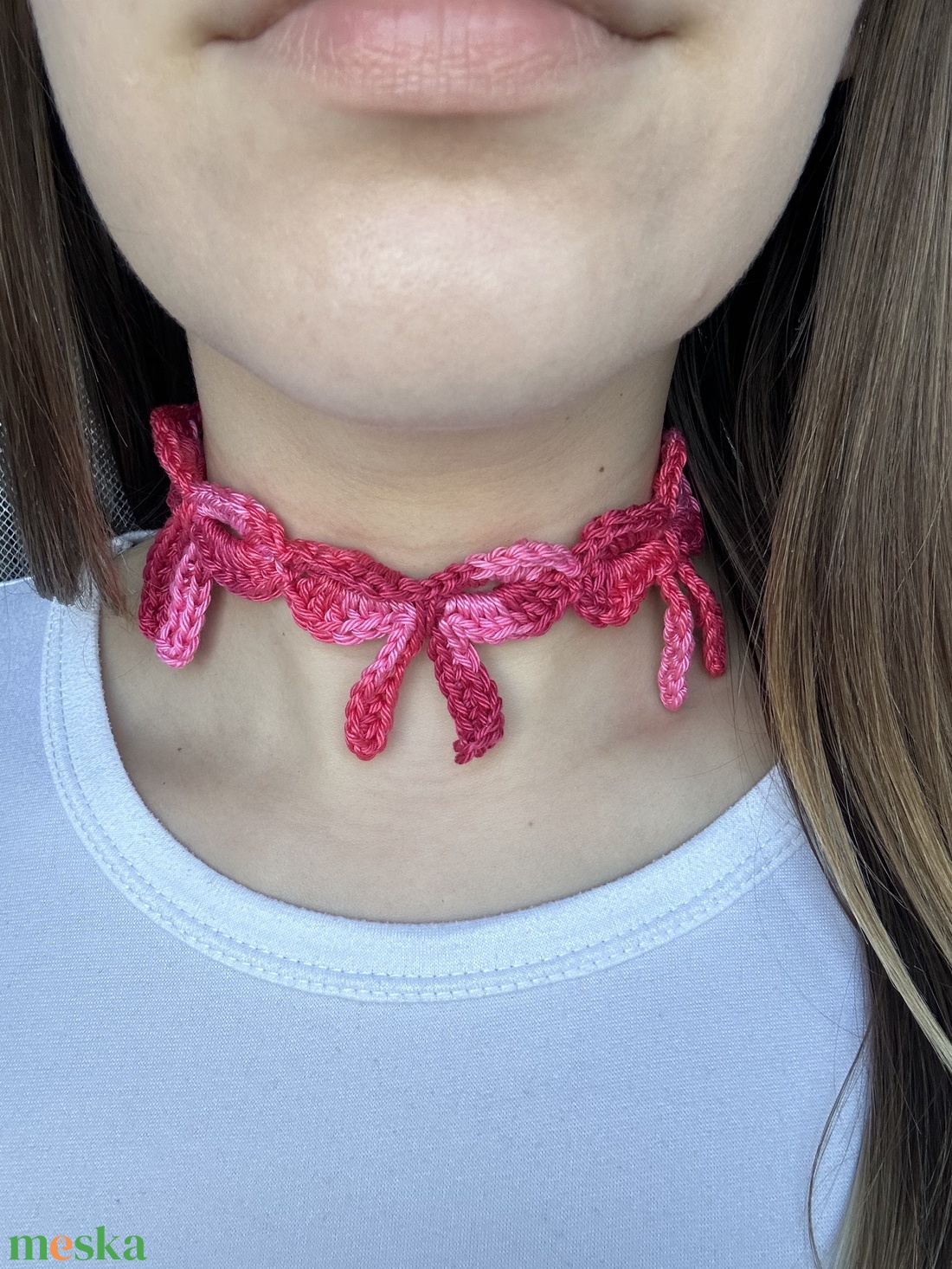 Masnis horgolt choker nyaklánc 100% pamutból - ékszer - nyaklánc - statement nyaklánc - Meska.hu Masnis horgolt choker nyaklánc 100% pamutból - ékszer - nyaklánc - statement nyaklánc - Meska.hu