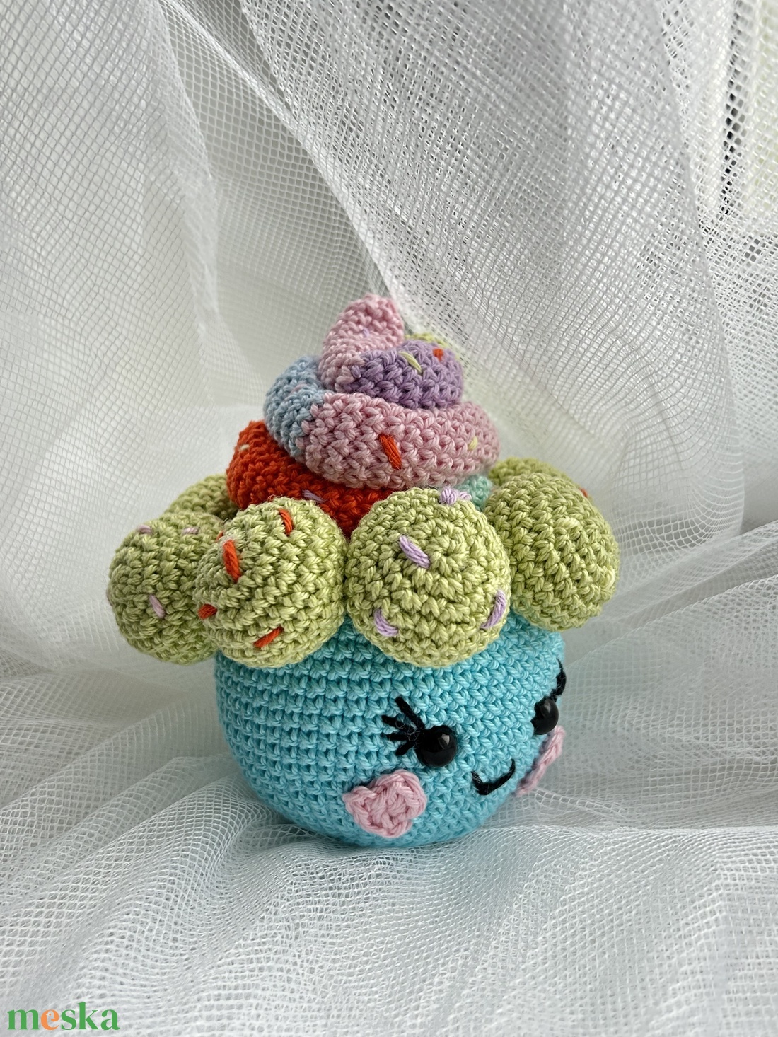 Amigurumi Cupcake Figura � Kézzel Készült, Egyedi és Cuki, pamut fonalból - játék & sport - plüssállat & játékfigura - más figura - Meska.hu