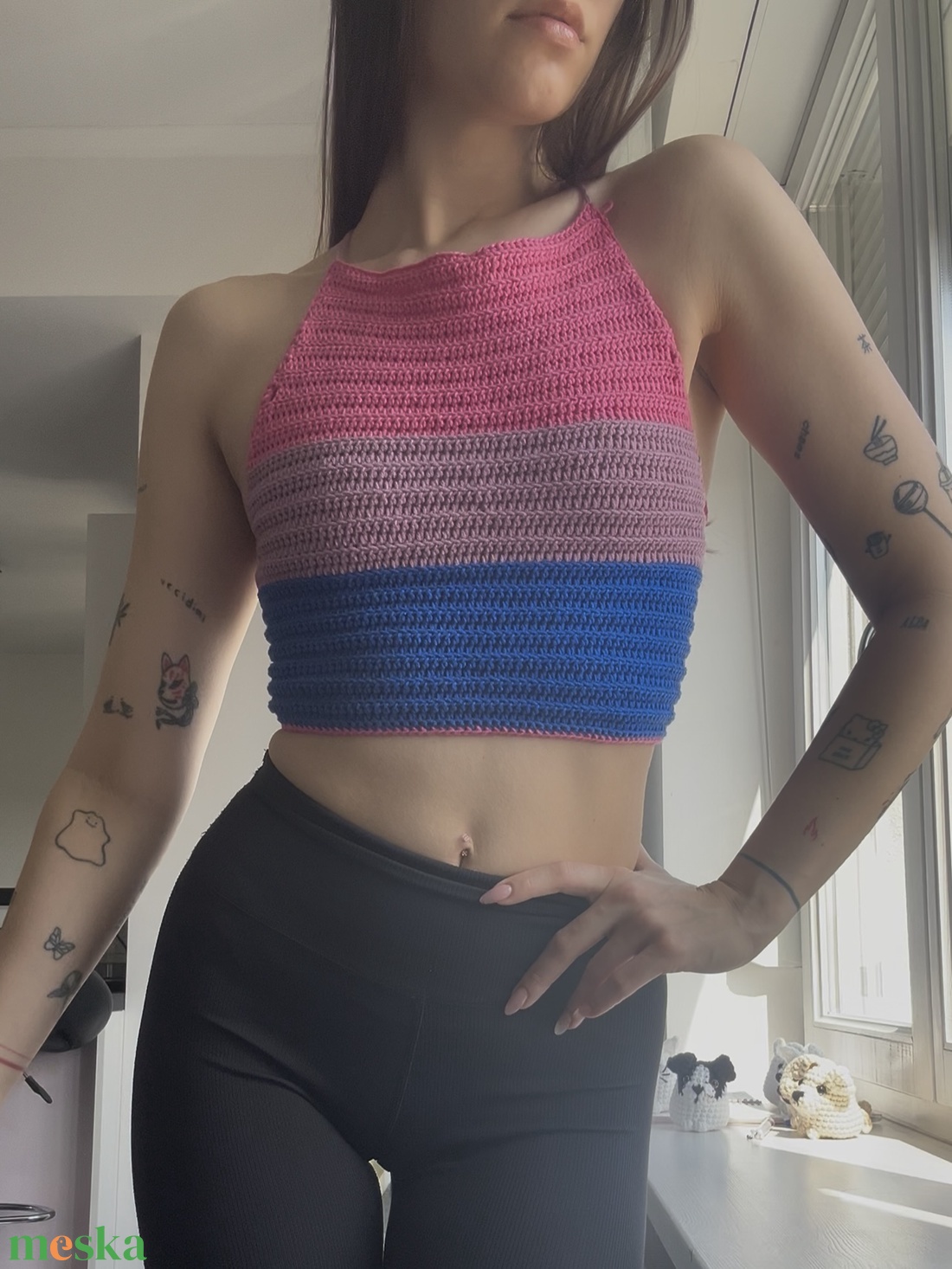 Horgolt crop top pamut és akril keverékéből fűzős hátmegoldással, egyedi kézműves darab - ruha & divat - női ruha - top - Meska.hu Horgolt crop top pamut és akril keverékéből fűzős hátmegoldással, egyedi kézműves darab - ruha & divat - női ruha - top - Meska.hu