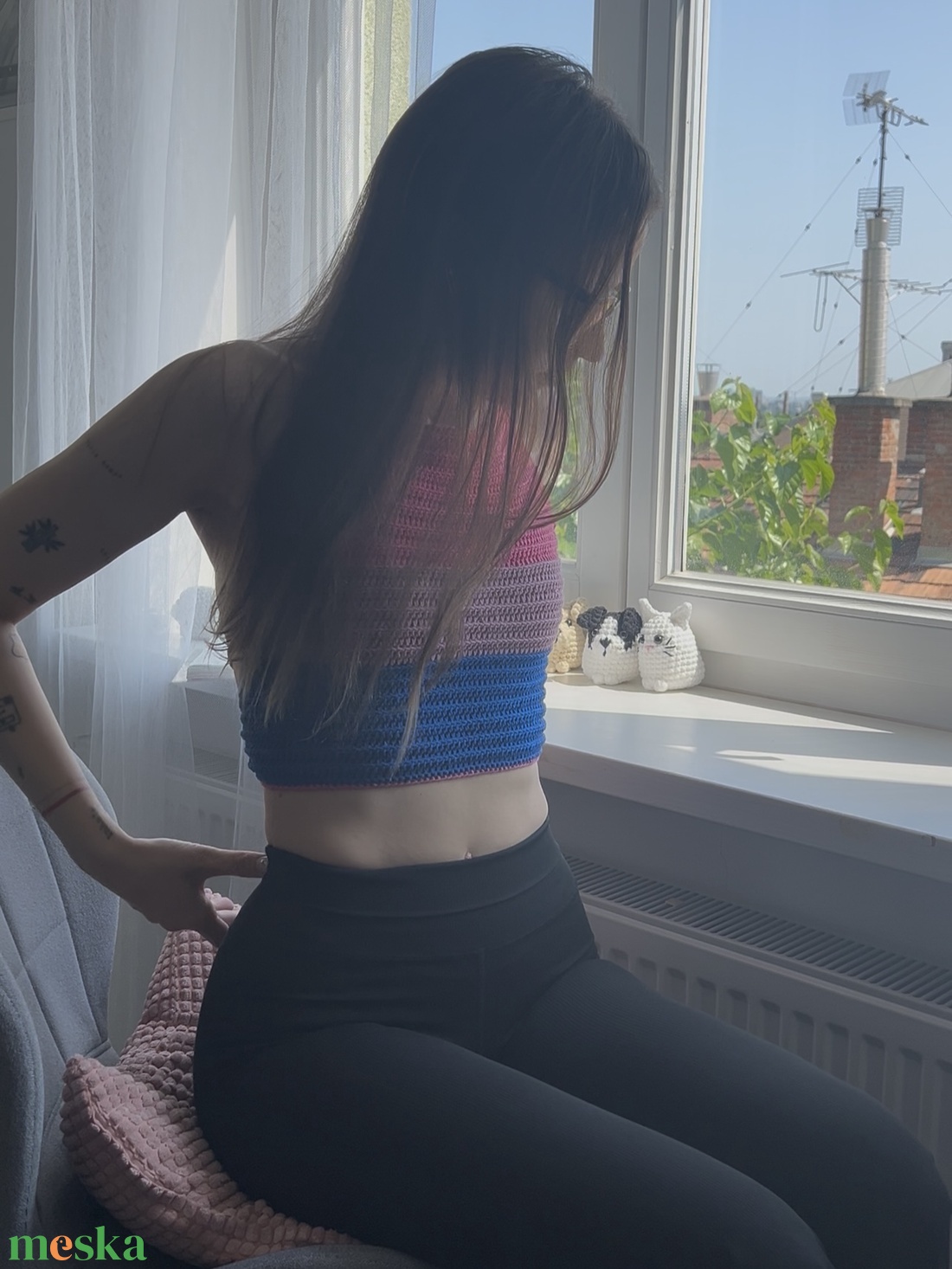 Horgolt crop top pamut és akril keverékéből fűzős hátmegoldással, egyedi kézműves darab - ruha & divat - női ruha - top - Meska.hu Horgolt crop top pamut és akril keverékéből fűzős hátmegoldással, egyedi kézműves darab - ruha & divat - női ruha - top - Meska.hu