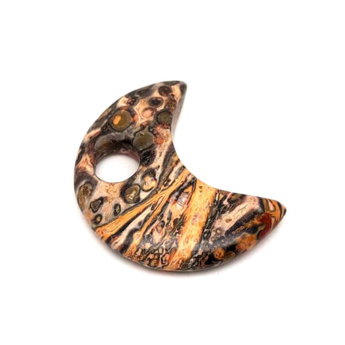 Jáspis leopárd medál átfúrt félhold 30mm - ékszer - nyaklánc - medál - Meska.hu Jáspis leopárd medál átfúrt félhold 30mm - ékszer - nyaklánc - medál - Meska.hu