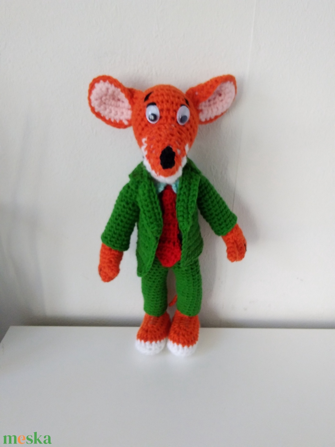 Geronimo Stilton horgolt mesehős egér karakter baba - játék & sport - plüssállat & játékfigura - egér - Meska.hu