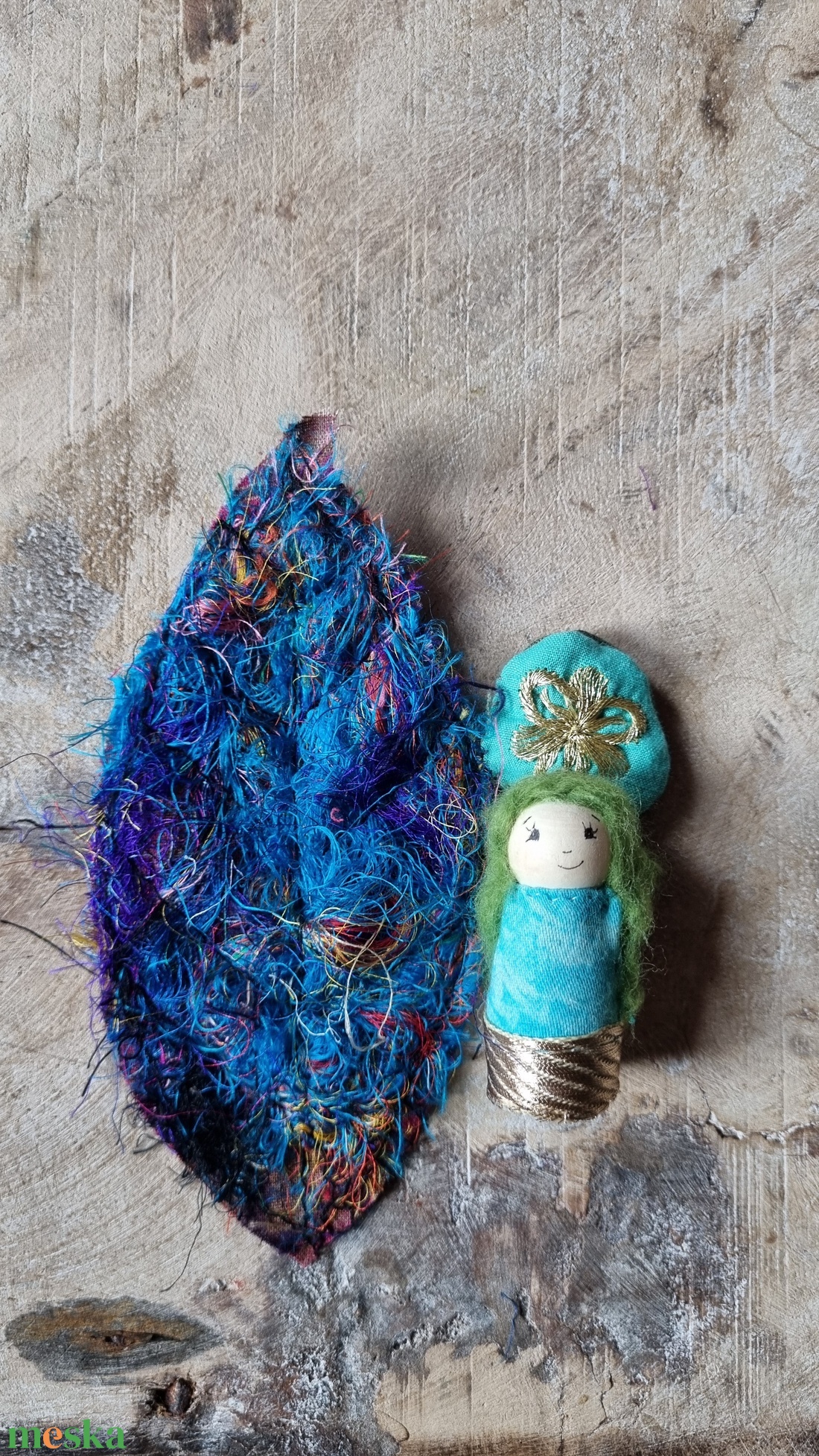 Legszebb levelem- kék/türkiz  - játék & sport - készségfejlesztő és logikai játék - montessori szivárvány, waldorf játékok - Meska.hu