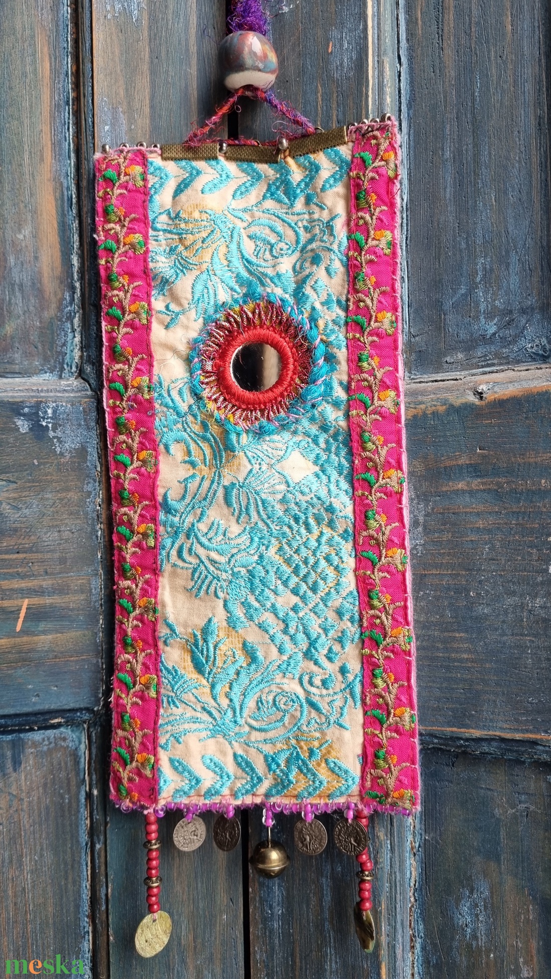 Várlak haza-ajtódísz kis tükörrel - otthon & életmód - ház & kert - isten hozott tábla - Meska.hu