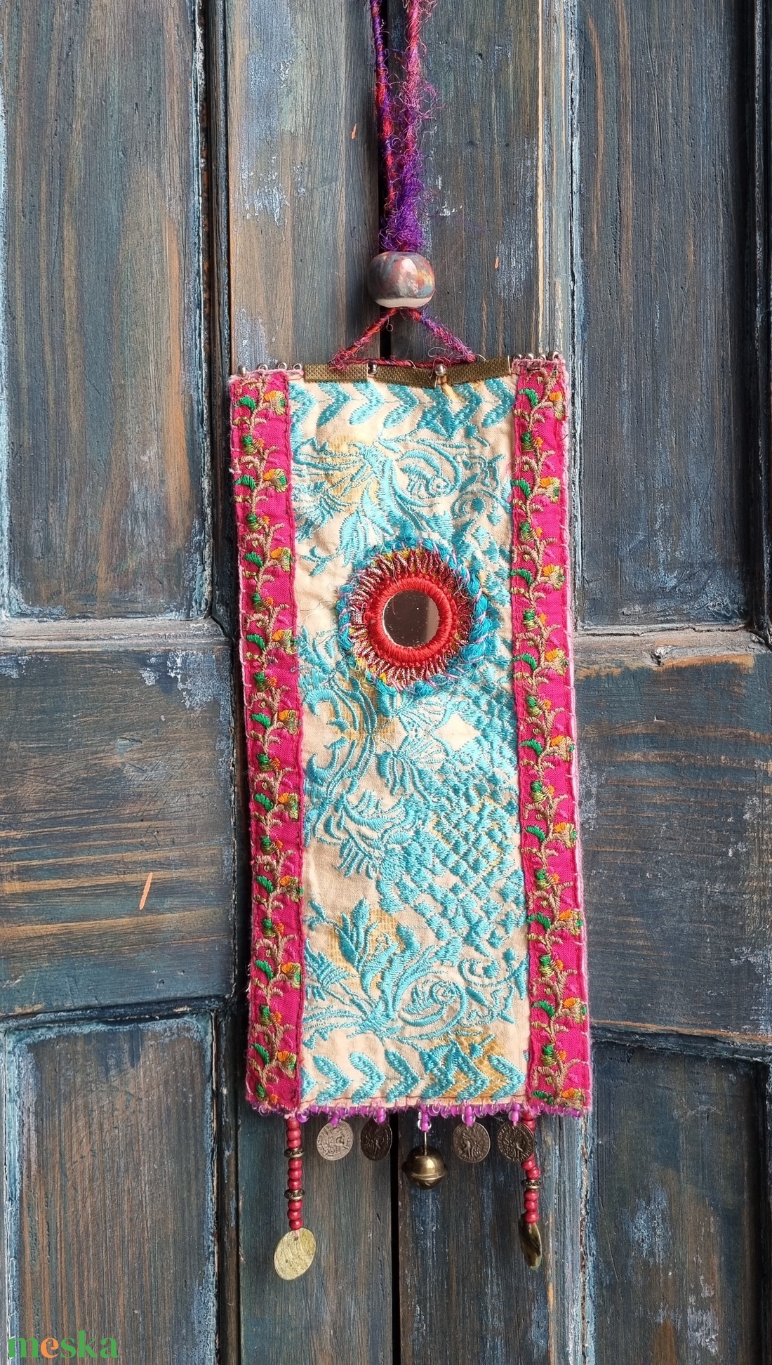 Várlak haza-ajtódísz kis tükörrel - otthon & életmód - ház & kert - isten hozott tábla - Meska.hu