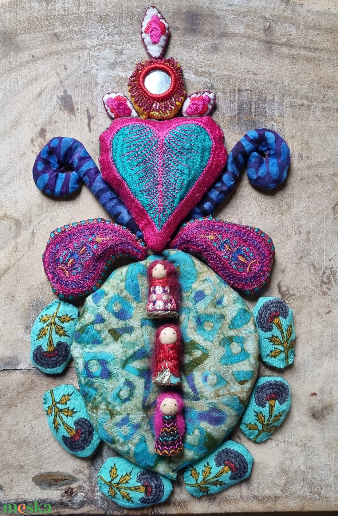 Szirmaink -textilkirakó gyerekeknek( 17db+3 baba) - baba - mama - baba játékok - waldorf játékok - Meska.hu