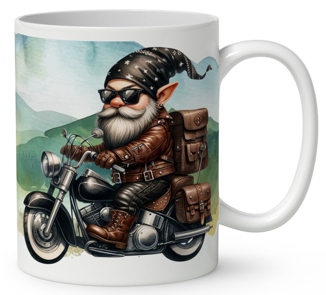 Névvel kérhető - Úton - Motoros manó mintás bögre - otthon & életmód - konyhafelszerelés, tálalás - tálalás - bögre & csésze - Meska.hu