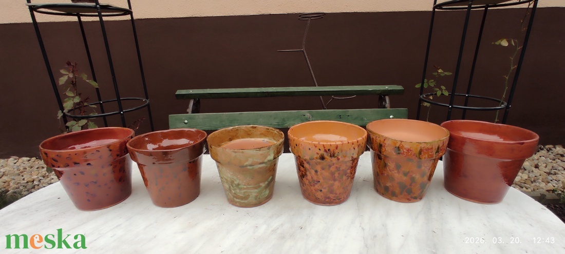 Mázas kaspó - otthon & életmód - virágdekoráció - virágtartó - kaspó - Meska.hu