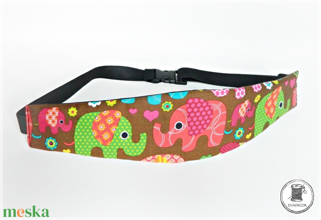 Elefántos AUTÓS FEJPÁNT GYEREKÜLÉSHEZ - ruha & divat - sál, sapka, kendő - fejpánt - Meska.hu