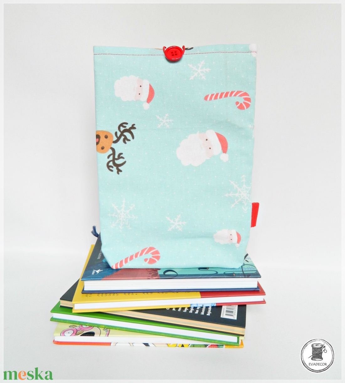 Mikulásos textil KÖNYVTOK - könyv & zene - könyvtok - Meska.hu Mikulásos textil KÖNYVTOK - könyv & zene - könyvtok - Meska.hu