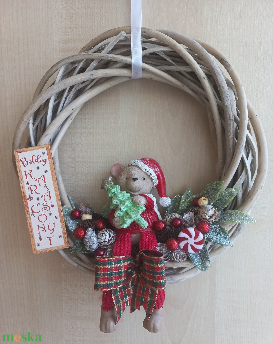 Macis kopogtató - karácsony - adventi díszek - adventi ajtódísz - Meska.hu Macis kopogtató - karácsony - adventi díszek - adventi ajtódísz - Meska.hu