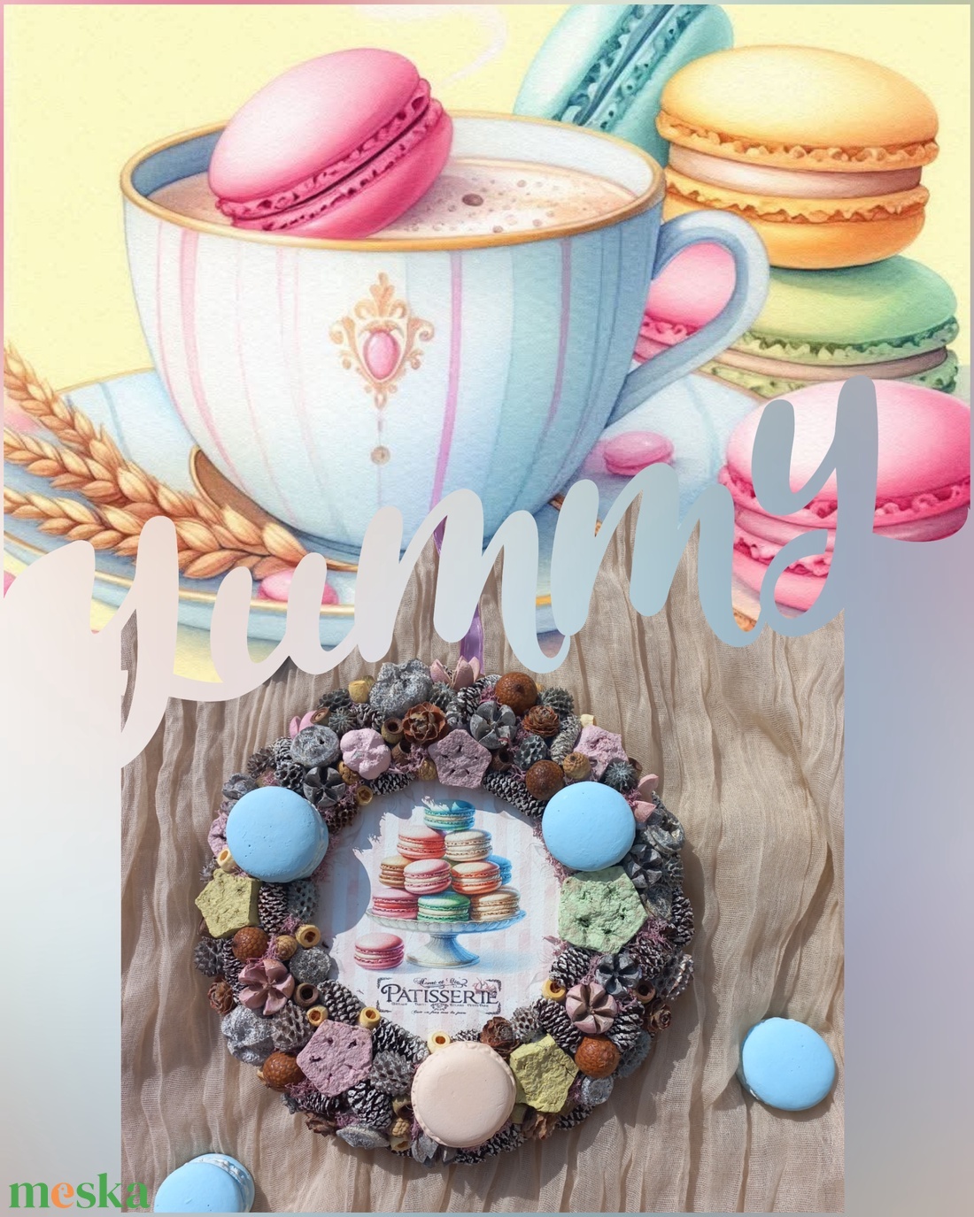 Macaronos kopogtató - otthon & életmód - dekoráció - ajtó- és ablak dekoráció - ajtódísz & kopogtató - Meska.hu Macaronos kopogtató - otthon & életmód - dekoráció - ajtó- és ablak dekoráció - ajtódísz & kopogtató - Meska.hu