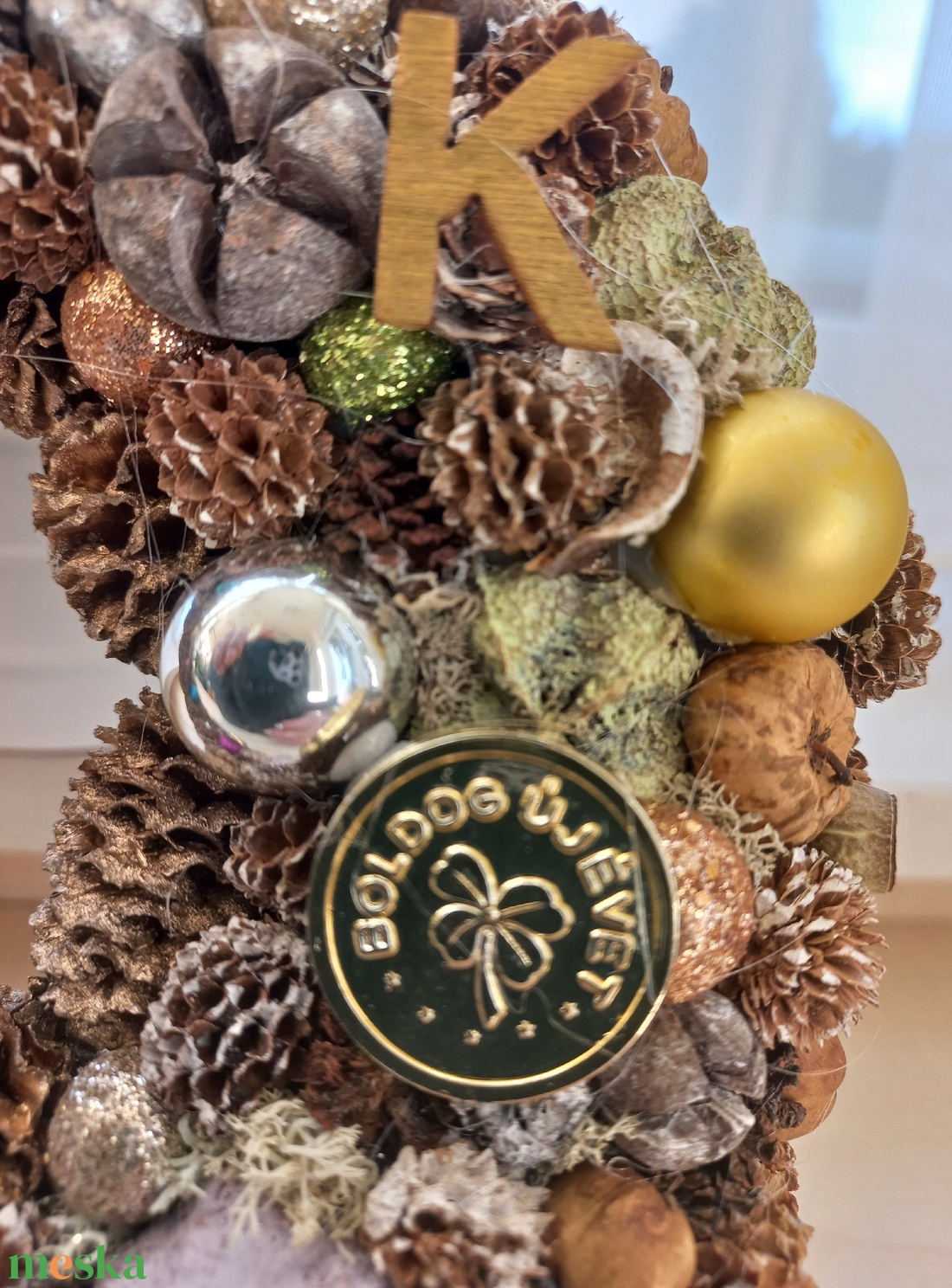 Boldog Új Évet kopogtató  - otthon & életmód - dekoráció - ajtó- és ablak dekoráció - ajtódísz & kopogtató - Meska.hu