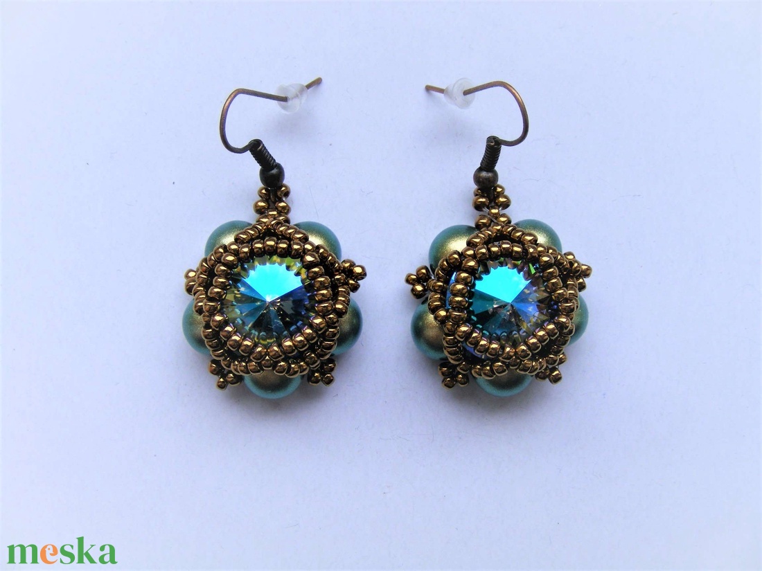 Többszinű fülbevaló - ékszer - fülbevaló - lógó fülbevaló - Meska.hu