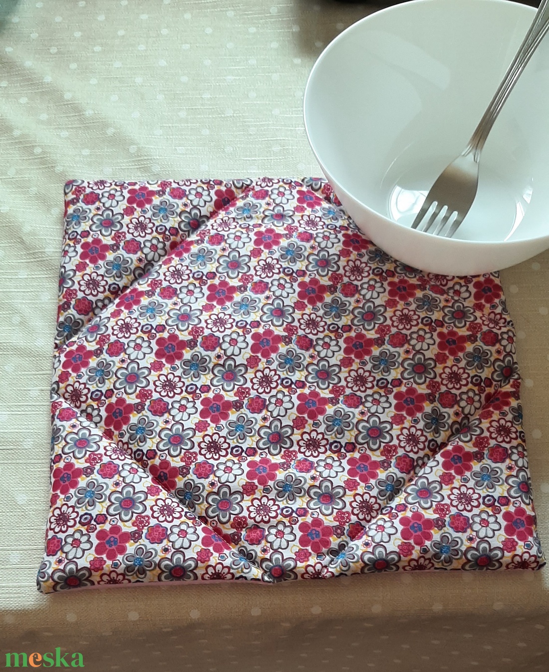 Patchwork textil edényalátét - otthon & életmód - konyhafelszerelés, tálalás - sütés, főzés - edényalátét - Meska.hu