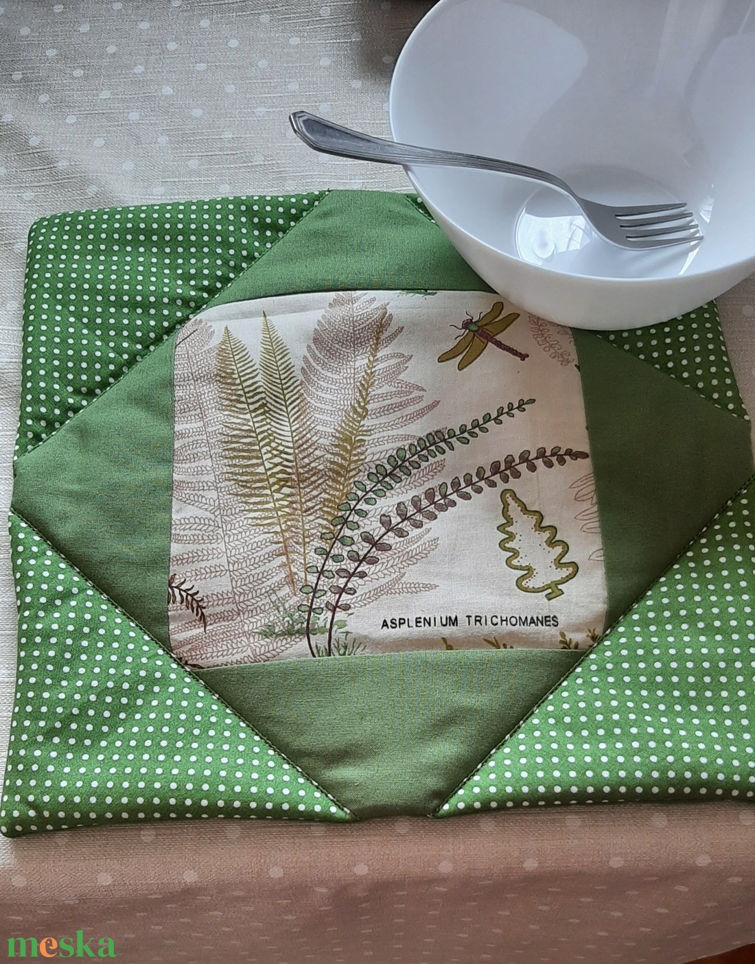 Patchwork textil edényalátét - otthon & életmód - konyhafelszerelés, tálalás - sütés, főzés - edényalátét - Meska.hu