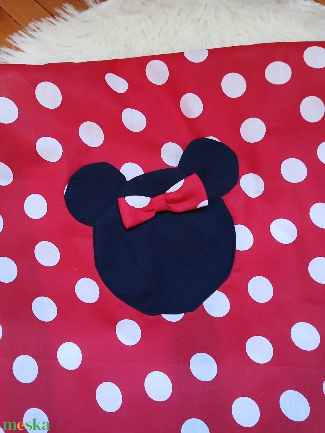 Pöttyös Minnie egér témájú felnőtt konyhai kötény - otthon & életmód - konyhafelszerelés, tálalás - konyhai textil - kötény - Meska.hu