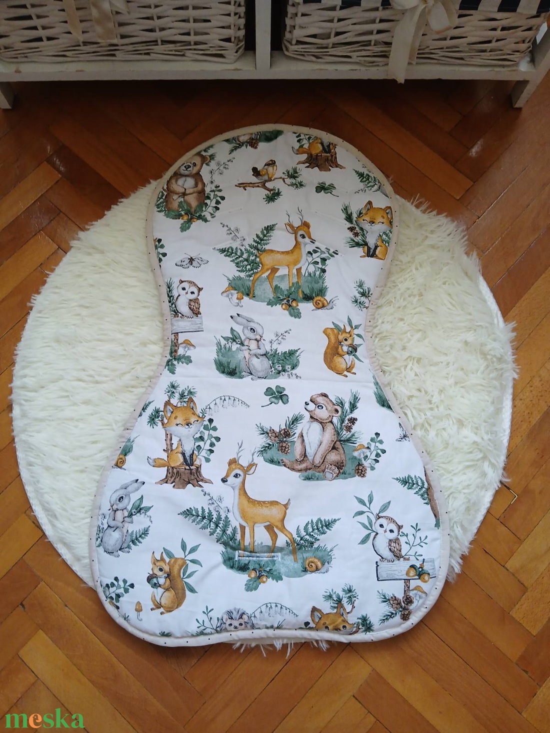 Kétoldali eltérő mintájú babakocsi betét - otthon & életmód - babaszoba, gyerekszoba - etetőszék huzat - Meska.hu