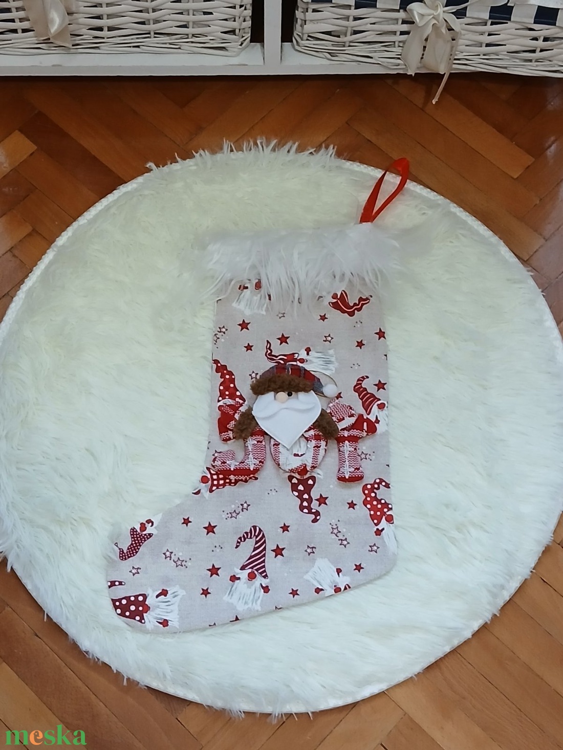 Felakasztható 3D mikuláscsizma - karácsony - mikulás - mikulás csizma és zokni - Meska.hu