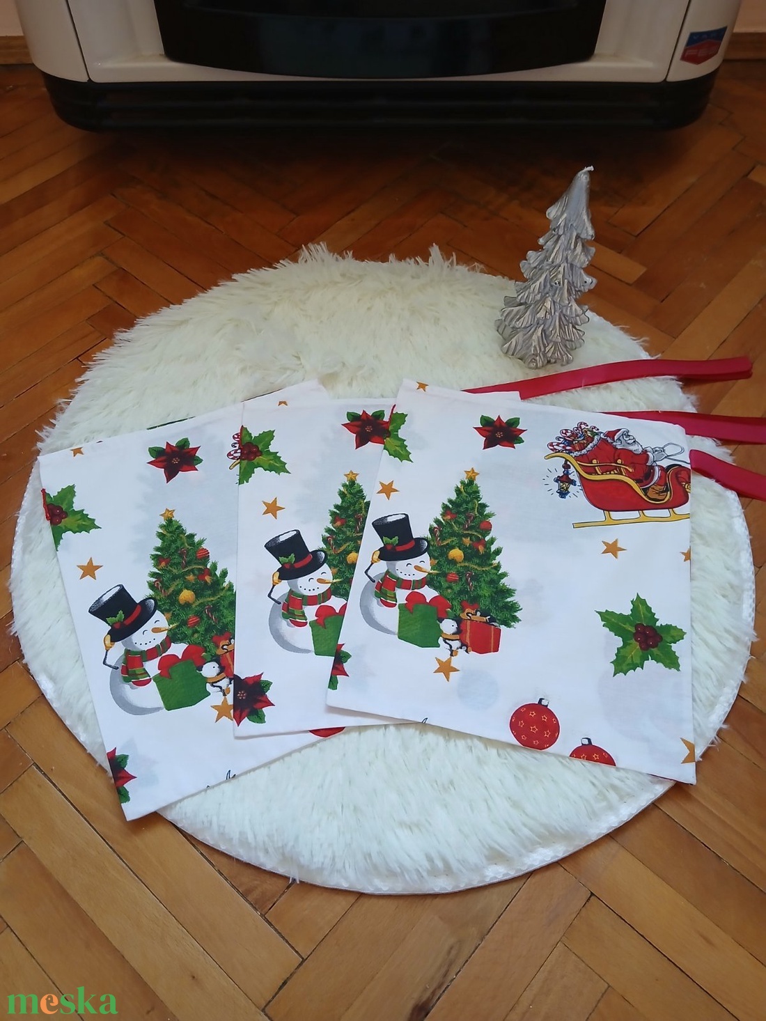 Textil mikulás zsák - karácsony - mikulás - mikulás zsák - Meska.hu