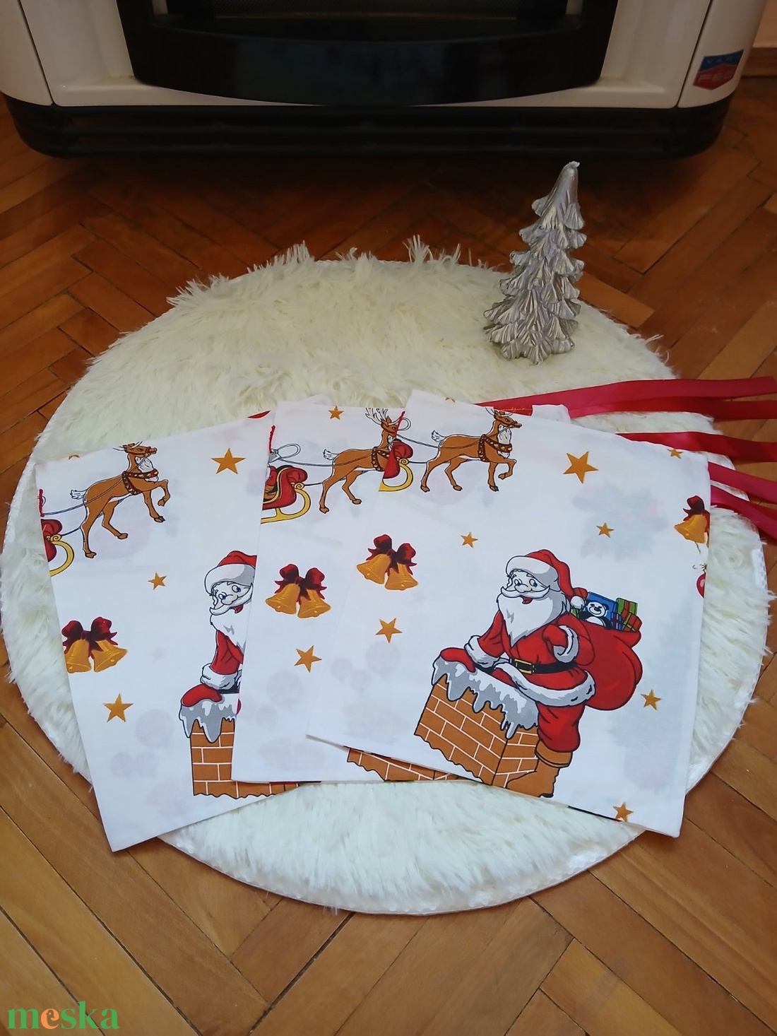 Textil mikulás zsák - karácsony - mikulás - mikulás zsák - Meska.hu