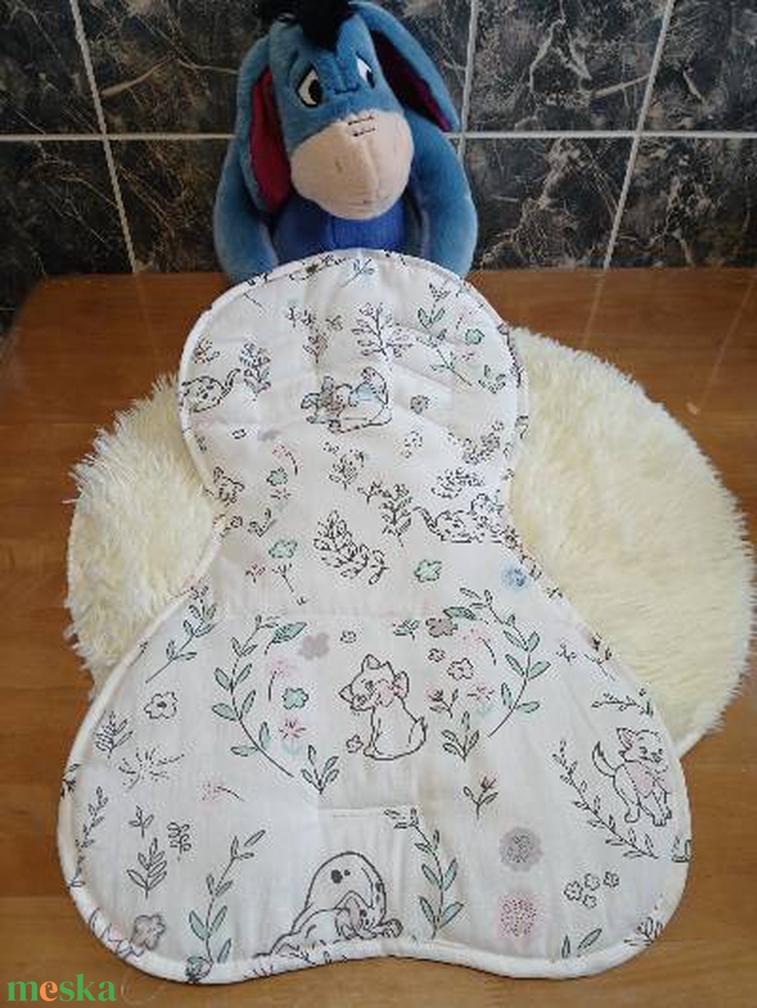 Marie cicás babakocsi betét - otthon & életmód - babaszoba, gyerekszoba - etetőszék huzat - Meska.hu