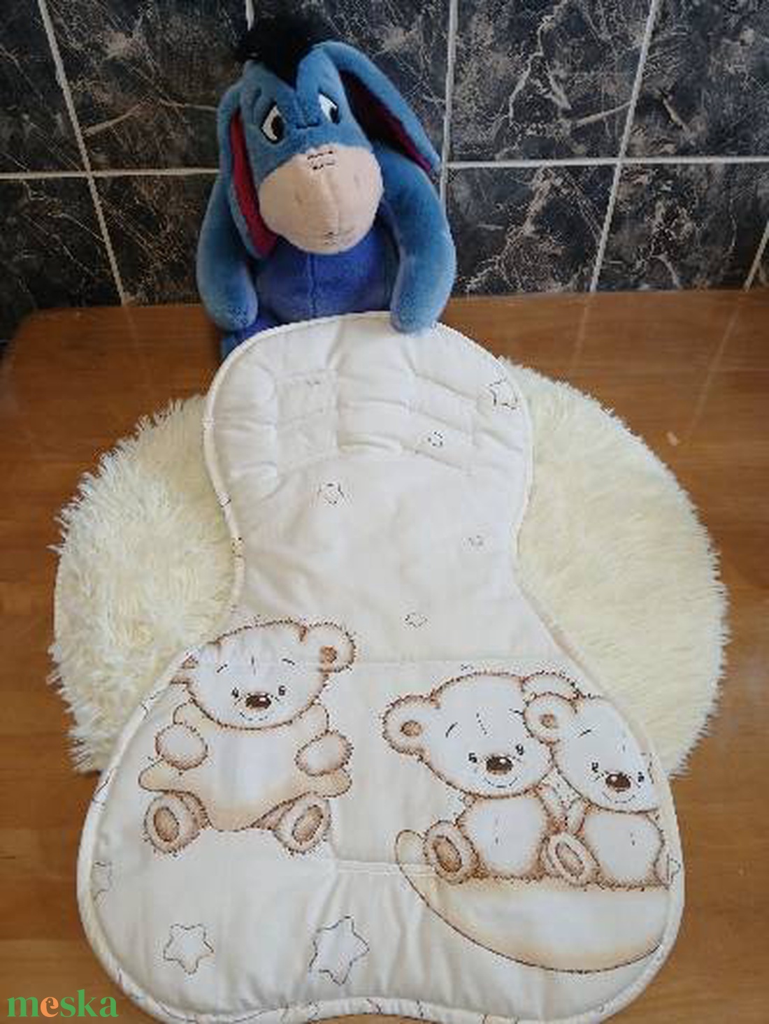 Maci mintás babakocsi betét - otthon & életmód - babaszoba, gyerekszoba - etetőszék huzat - Meska.hu