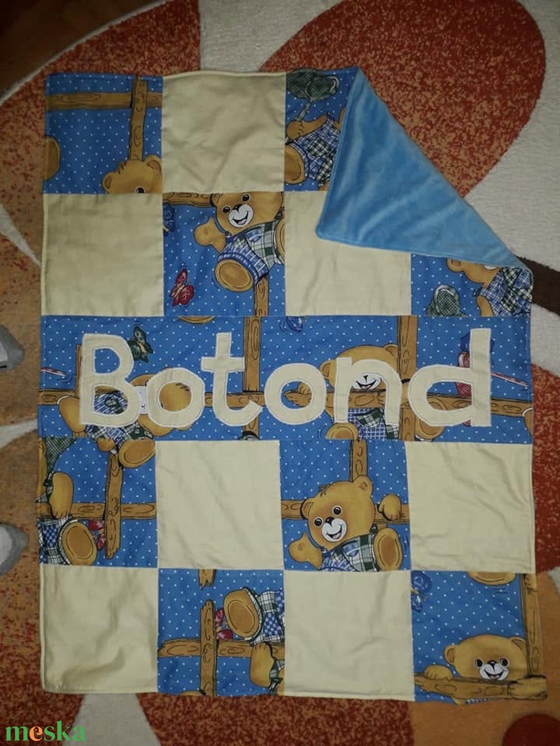 Patchwork neves babatakaró9 - otthon & életmód - babaszoba, gyerekszoba - babatakaró, gyerek pléd - Meska.hu