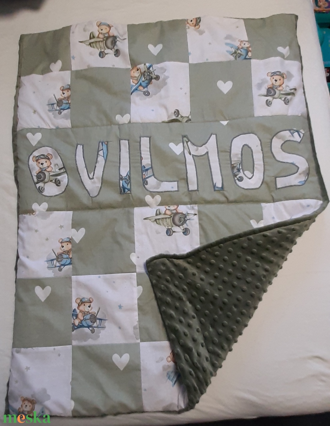 Patchwork neves babatakaró9 - otthon & életmód - babaszoba, gyerekszoba - babatakaró, gyerek pléd - Meska.hu