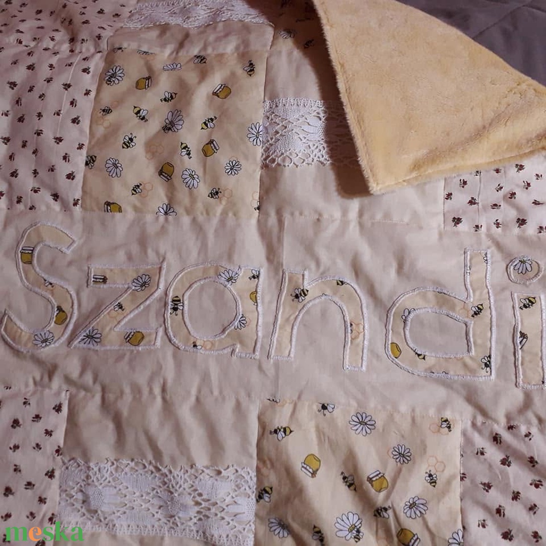 Patchwork neves babatakaró9 - otthon & életmód - babaszoba, gyerekszoba - babatakaró, gyerek pléd - Meska.hu