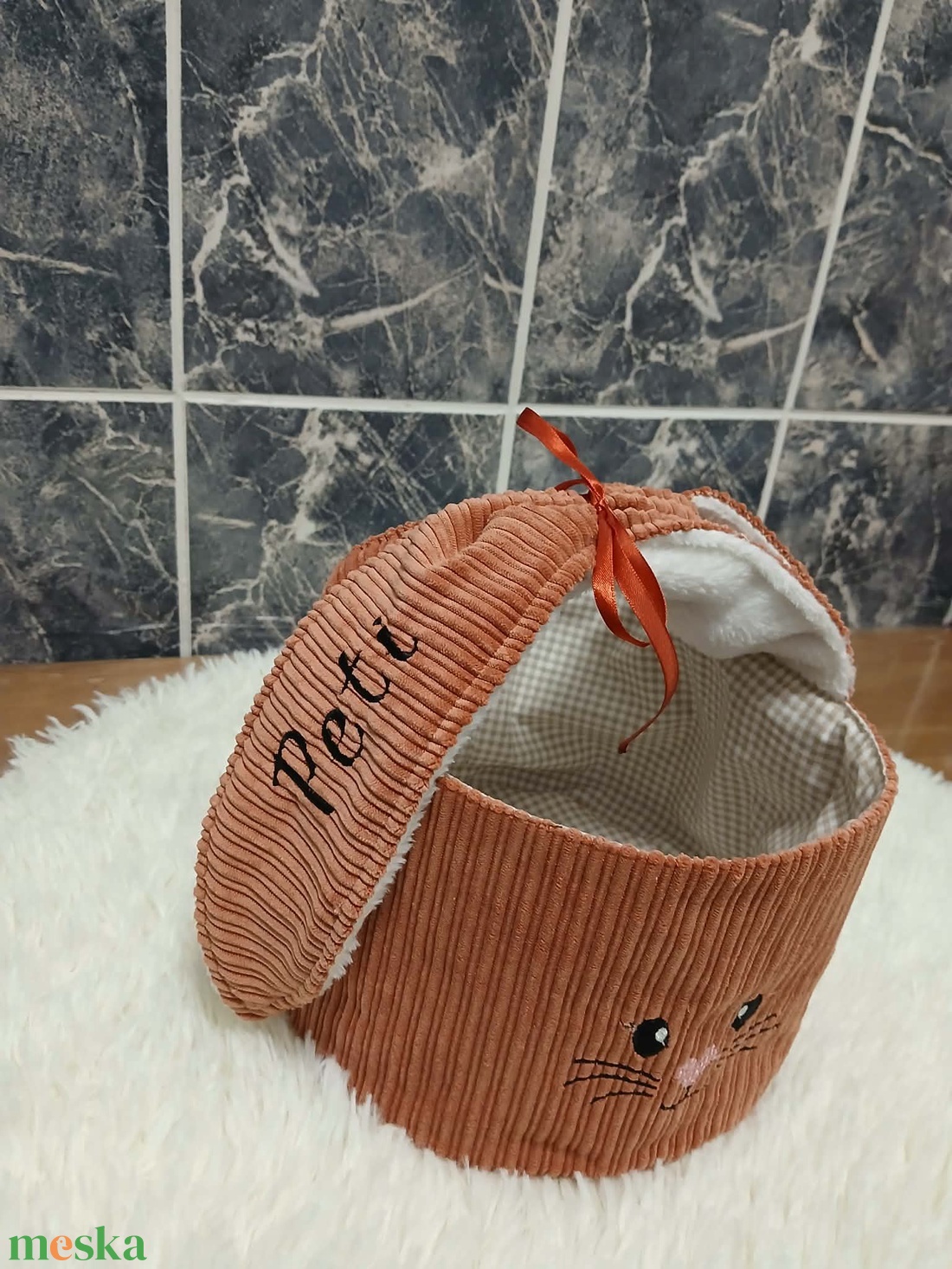 Húsvéti tojásgyüjtő kiskosár - ünnepi díszek, dekorációk - húsvéti díszek és dekorációk - húsvéti kosár - Meska.hu