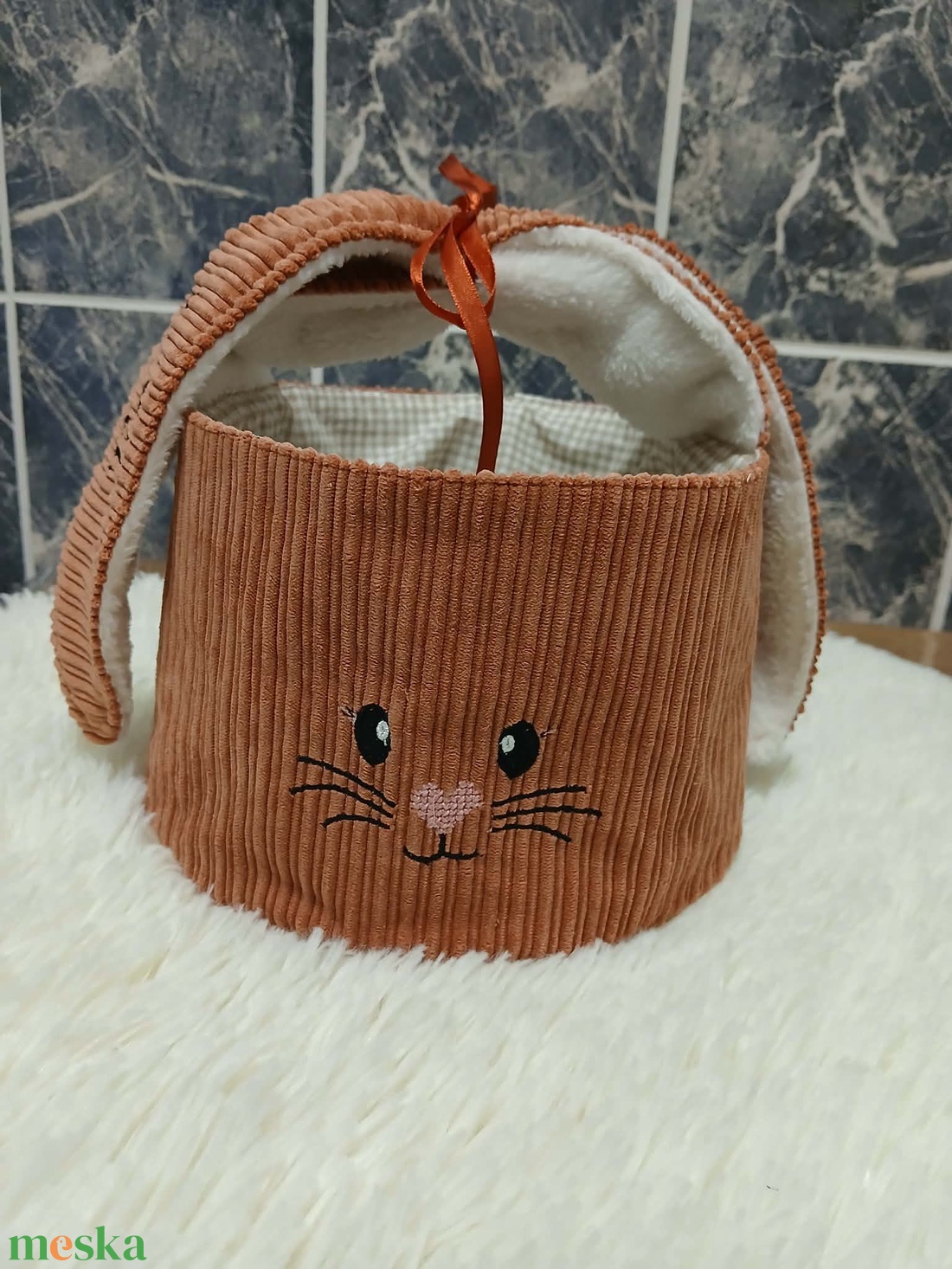 Húsvéti tojásgyüjtő kiskosár - ünnepi díszek, dekorációk - húsvéti díszek és dekorációk - húsvéti kosár - Meska.hu