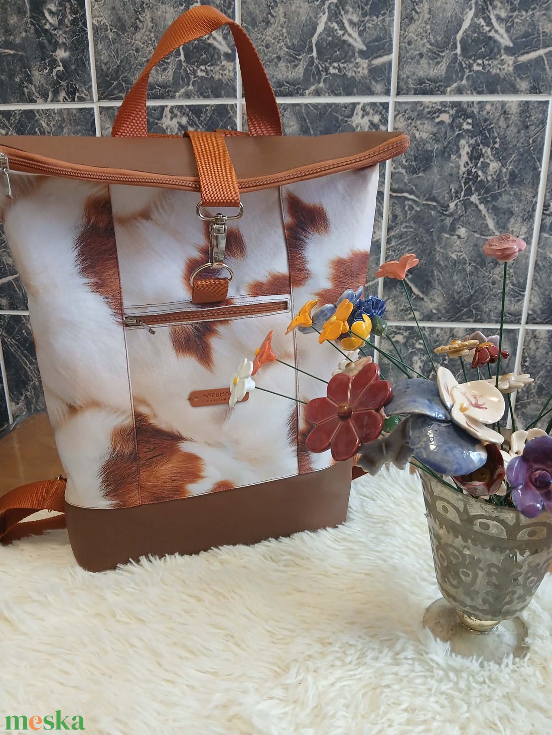 Roll top hátizsák - táska & tok - hátizsák - roll top hátizsák - Meska.hu