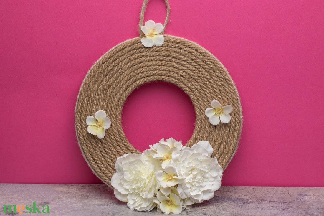 Sisal és selyemvirág - ajtódísz / kopogtató 27cm - otthon & életmód - dekoráció - ajtó- és ablak dekoráció - ajtódísz & kopogtató - Meska.hu Sisal és selyemvirág - ajtódísz / kopogtató 27cm - otthon & életmód - dekoráció - ajtó- és ablak dekoráció - ajtódísz & kopogtató - Meska.hu