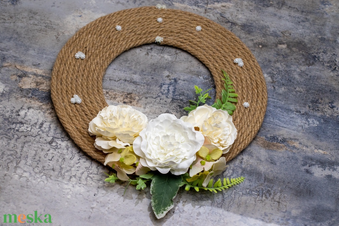Krémfehér tavaszi kopogtató sisal alapon 34 cm kézzel készült koszorú, falidísz, asztaldísz - otthon & életmód - dekoráció - ajtó- és ablak dekoráció - ajtódísz & kopogtató - Meska.hu Krémfehér tavaszi kopogtató sisal alapon 34 cm kézzel készült koszorú, falidísz, asztaldísz - otthon & életmód - dekoráció - ajtó- és ablak dekoráció - ajtódísz & kopogtató - Meska.hu