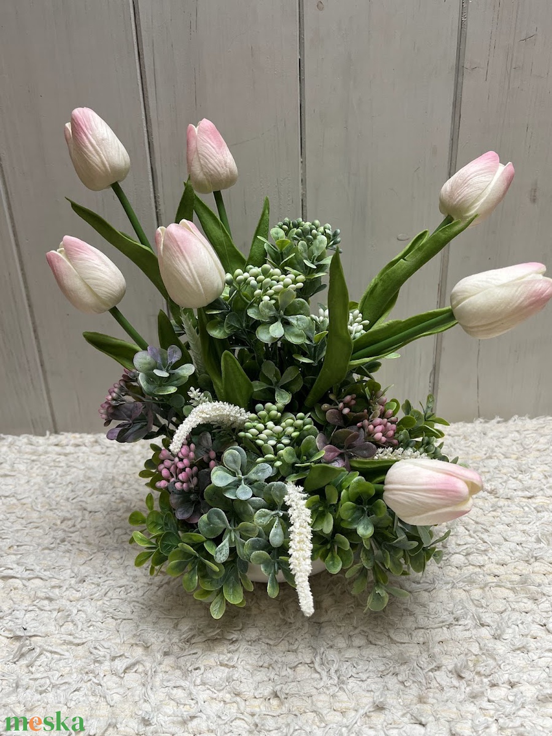 ???? Prémium pasztell tulipános dekorációs tál � kézzel készített exkluzív asztaldísz - otthon & életmód - dekoráció - asztal és polc dekoráció - asztaldísz - Meska.hu