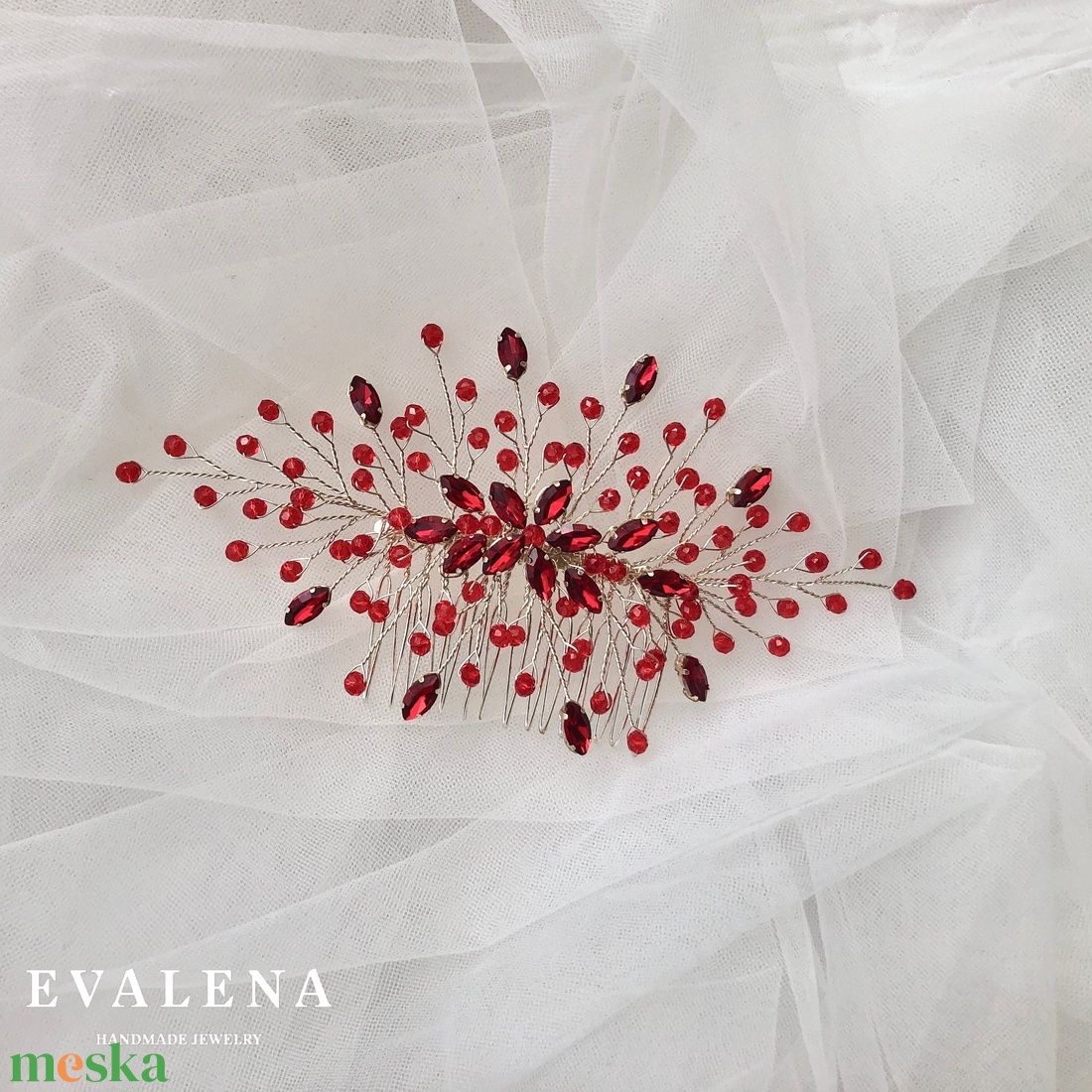 Menyecske fésűs hajdísz - esküvő - hajdísz - kontydísz & hajdísz - Meska.hu