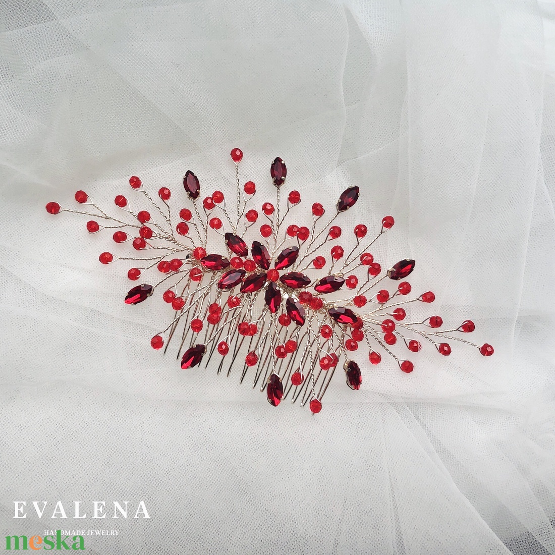 Menyecske fésűs hajdísz - esküvő - hajdísz - kontydísz & hajdísz - Meska.hu