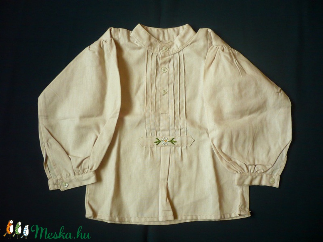Tündéri kisfiú lenvászon paraszting,  kisfiú népi ing, kisfiú népviselet 1-3 év  -  - Meska.hu