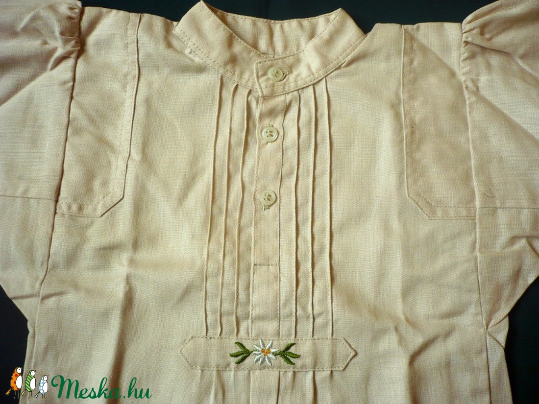 Tündéri kisfiú lenvászon paraszting,  kisfiú népi ing, kisfiú népviselet 1-3 év  -  - Meska.hu