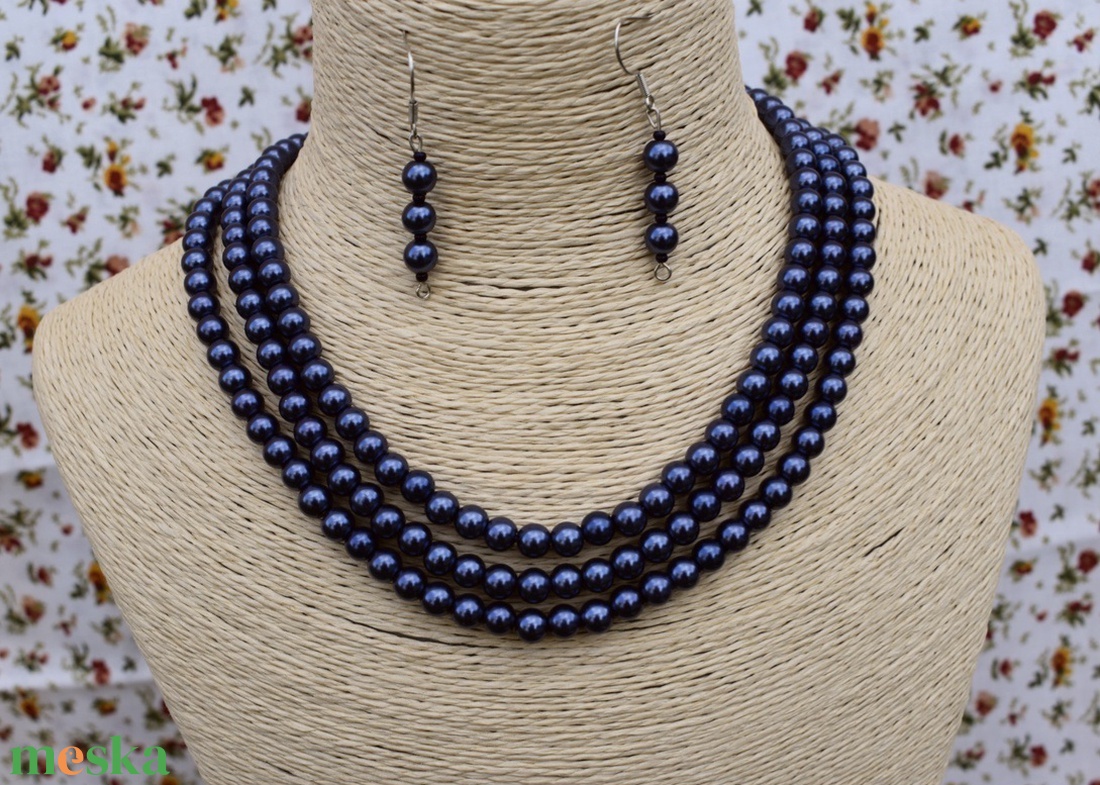 Gyöngyös fülbevaló - ékszer - fülbevaló - lógó fülbevaló - Meska.hu