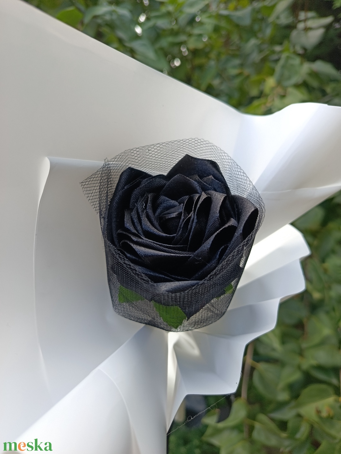 Temetői szálas rózsa,  sírdísz, örök rózsa - otthon & életmód - vallás - temetkezési tárgy - sírcsokor, virág dekoráció - Meska.hu