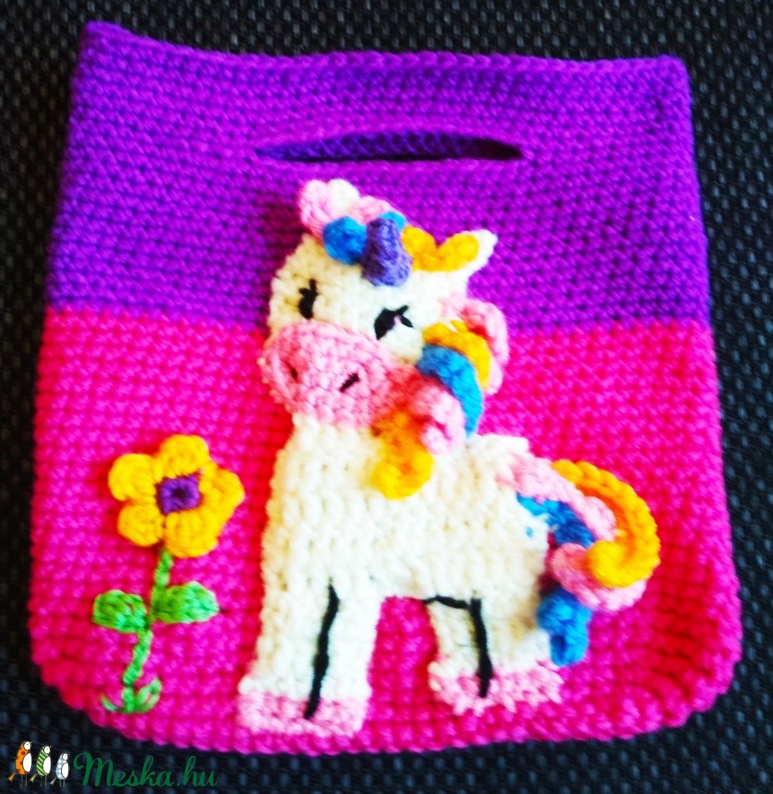Horgolt gyerek táska - táska & tok - kézitáska & válltáska - kézitáska - Meska.hu