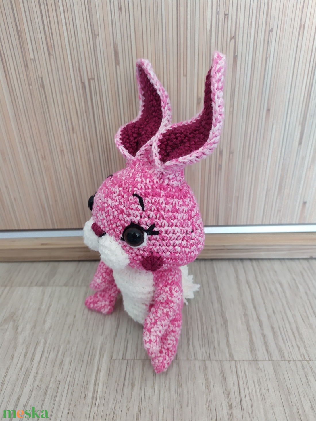 Rózsaszínű nyuszilány - játék & sport - plüssállat & játékfigura - nyuszi - Meska.hu