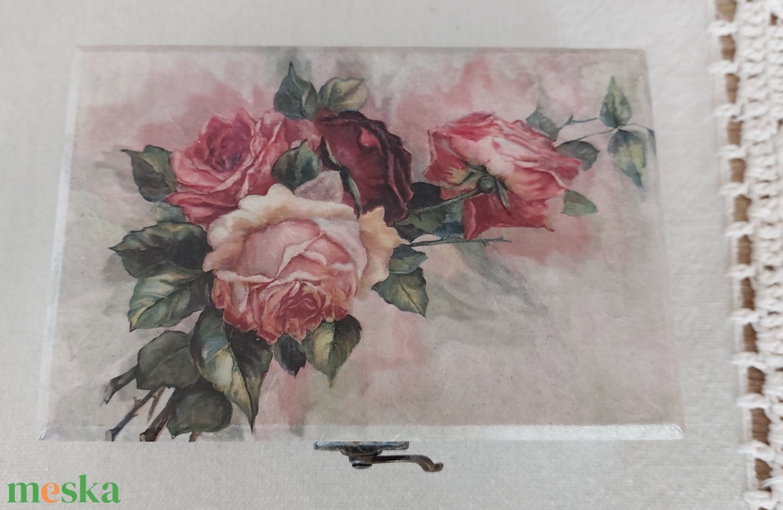 Rózsás doboz - esküvő - emlék & ajándék - doboz - Meska.hu