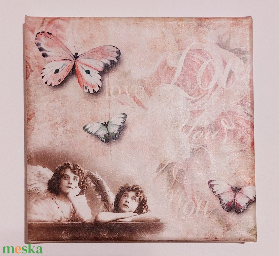 Angyalos falikép - otthon & életmód - dekoráció - kép & falikép - vászonkép - Meska.hu