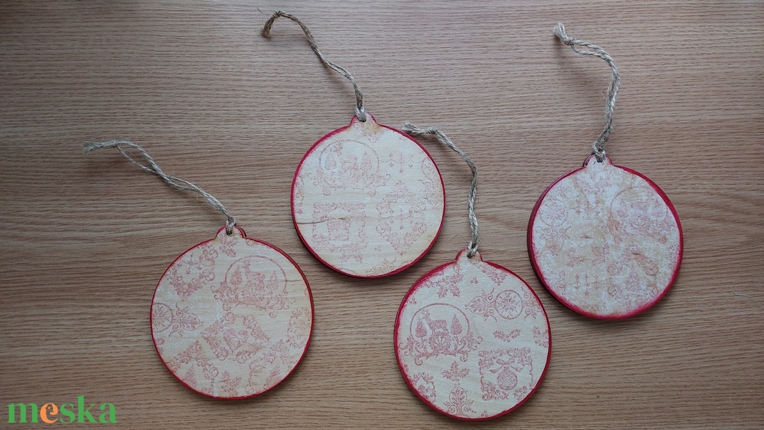 Madárkás karácsonyi dísz szett - karácsony - karácsonyi lakásdekoráció - karácsonyfadíszek - Meska.hu