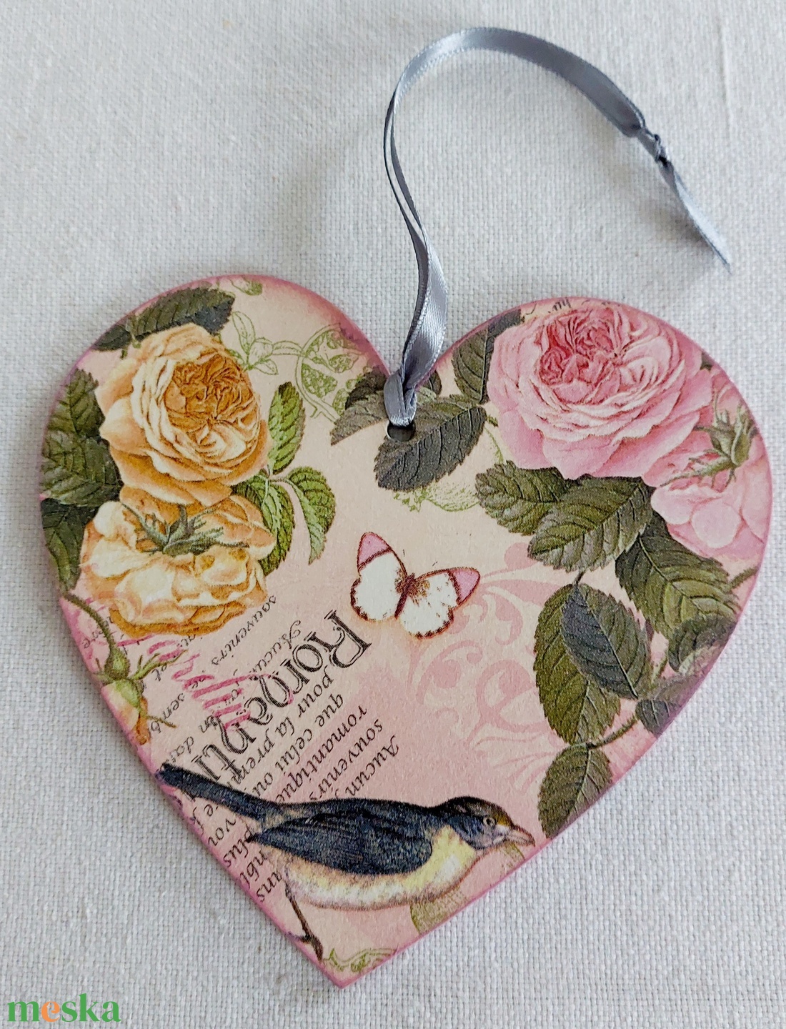 Romantikus szív - otthon & életmód - dekoráció - ajtó- és ablak dekoráció - ajtódísz & kopogtató - Meska.hu