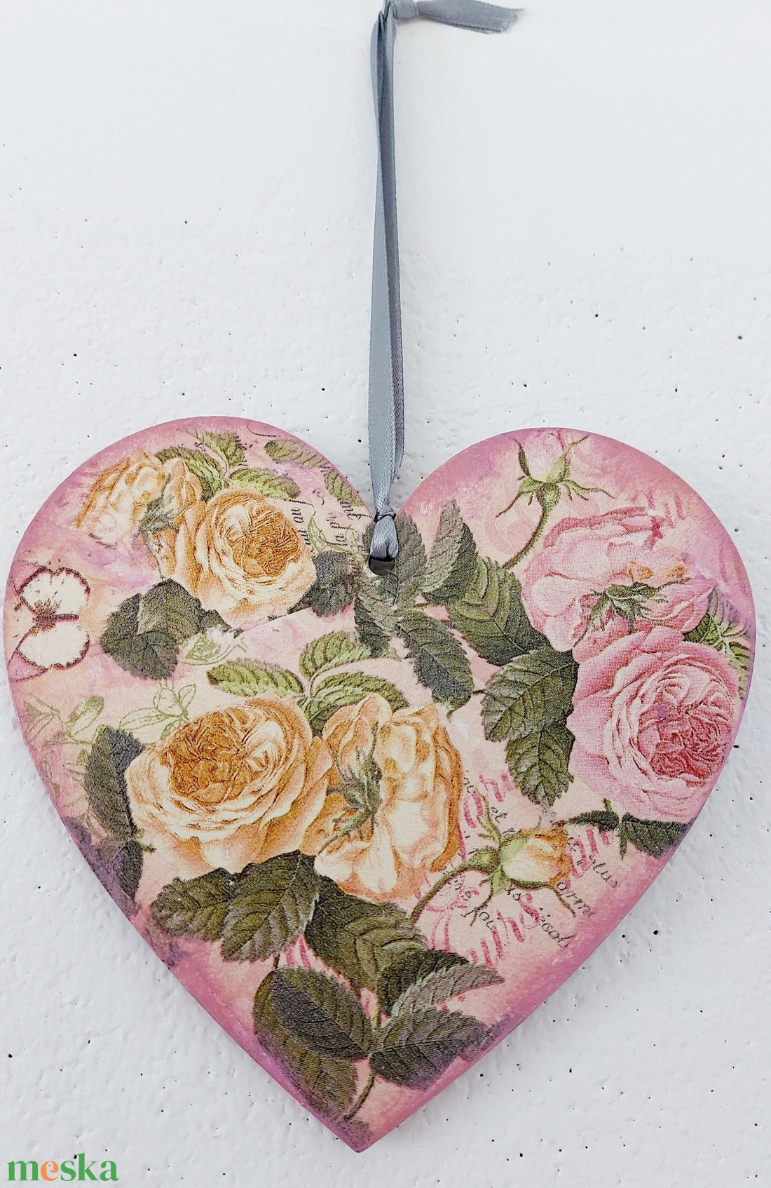 Romantikus szív - otthon & életmód - dekoráció - ajtó- és ablak dekoráció - ajtódísz & kopogtató - Meska.hu