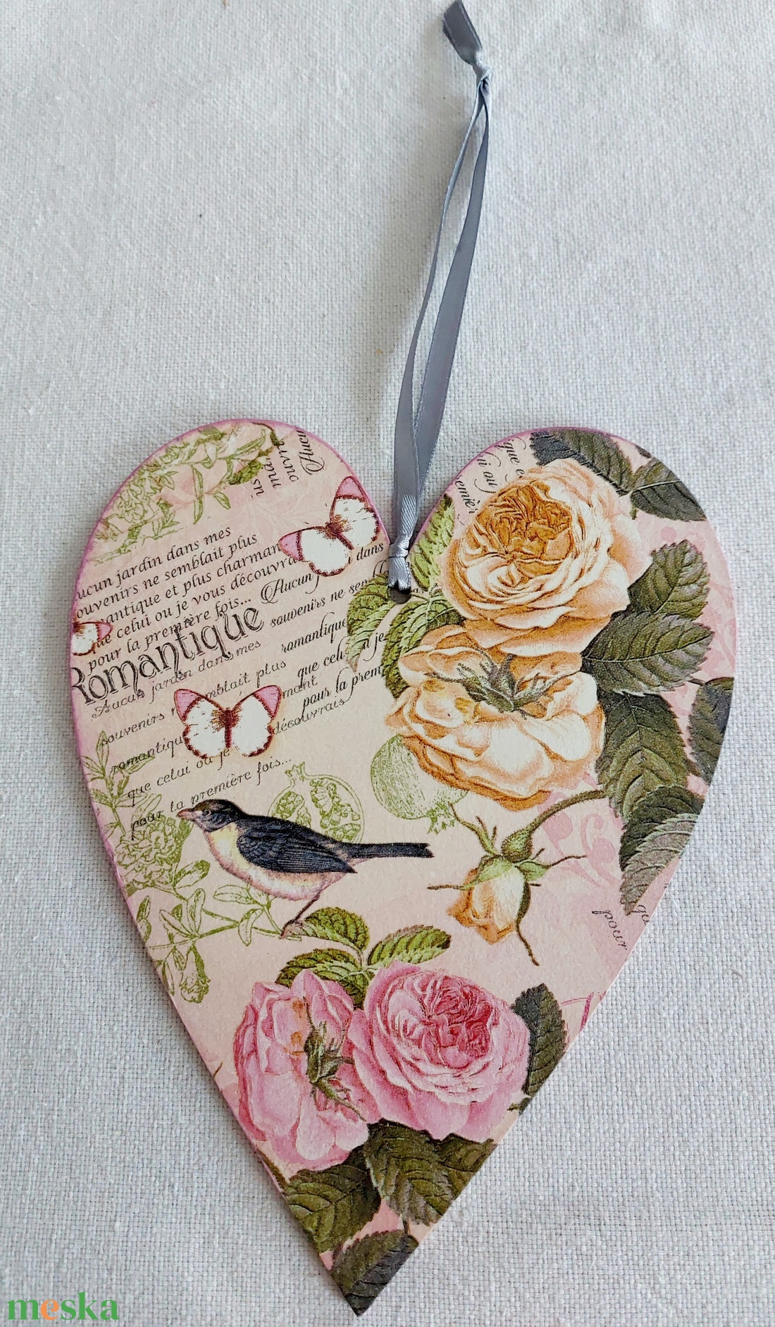 Romantikus szív - otthon & életmód - dekoráció - ajtó- és ablak dekoráció - ajtótábla - Meska.hu